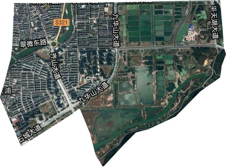 秋浦街道卫星图