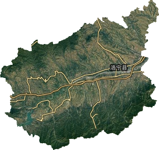 洛宁县卫星图
