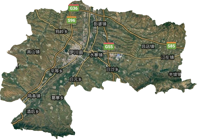 伊川县卫星图
