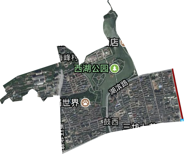 鼓西街道卫星图