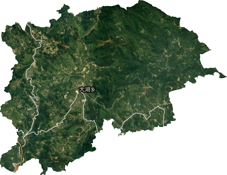 大湖乡卫星图