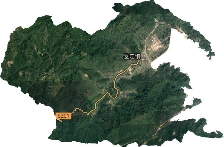 鉴江镇卫星图