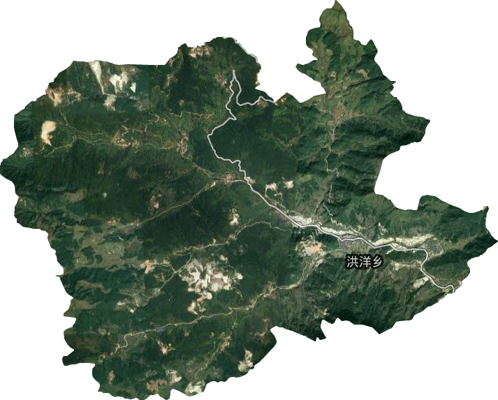 洪洋乡卫星图