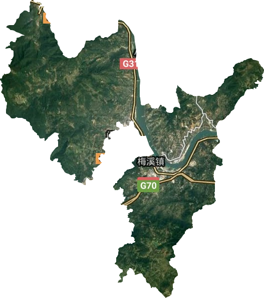 梅溪镇卫星图