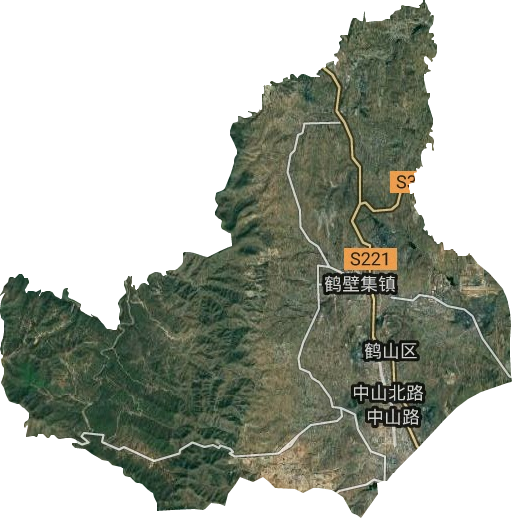 鹤山区卫星图