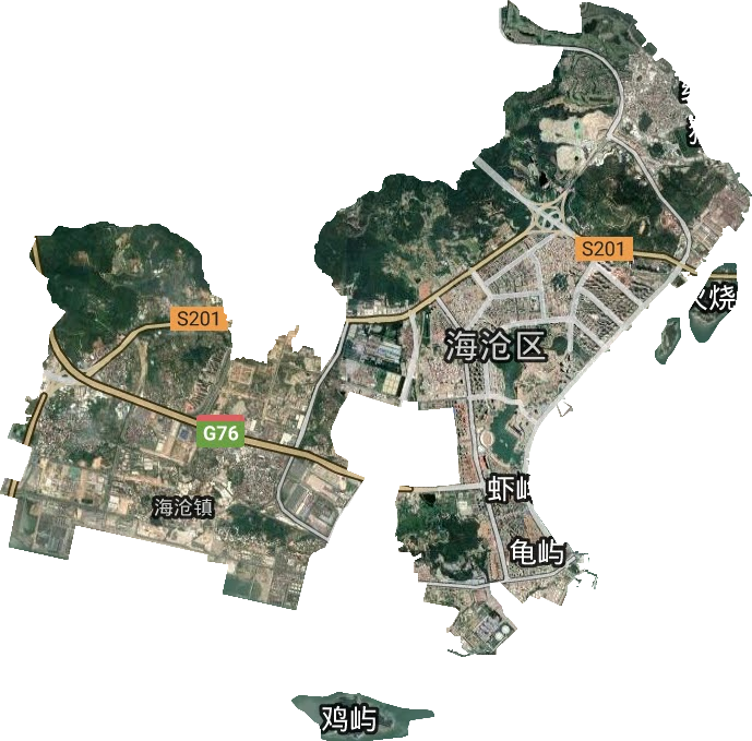 海沧街道卫星图
