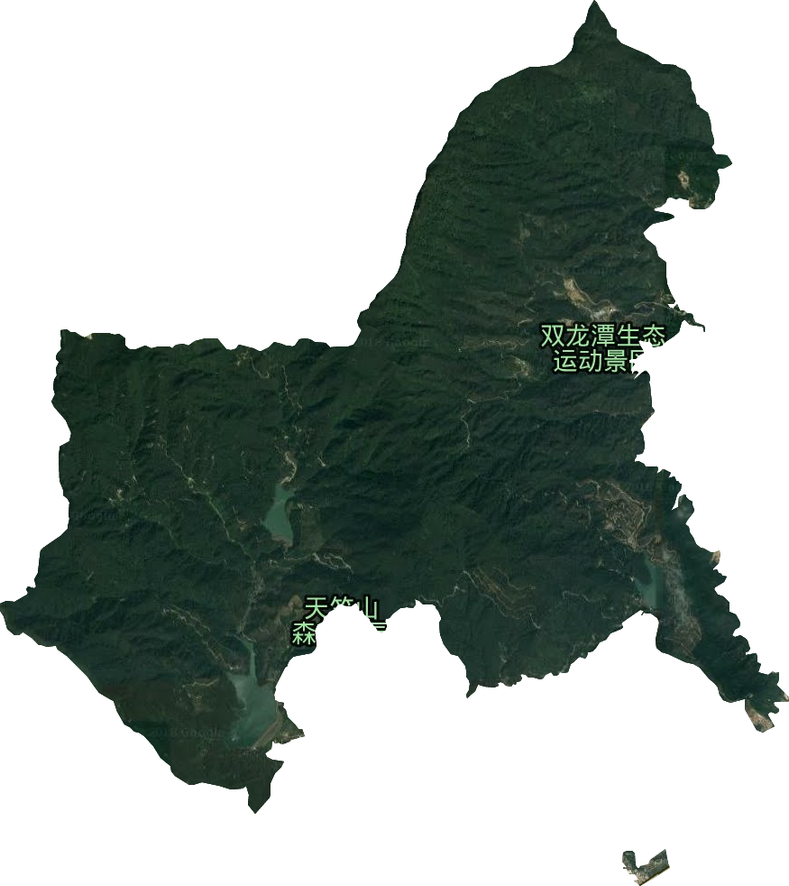 天竺山林场卫星图