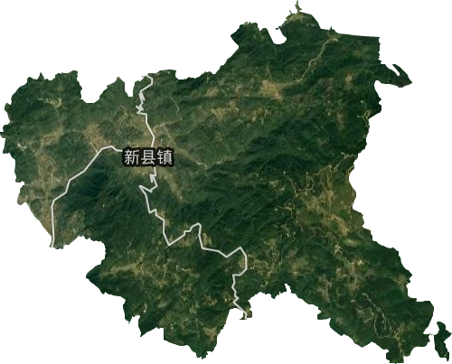 新县镇卫星图