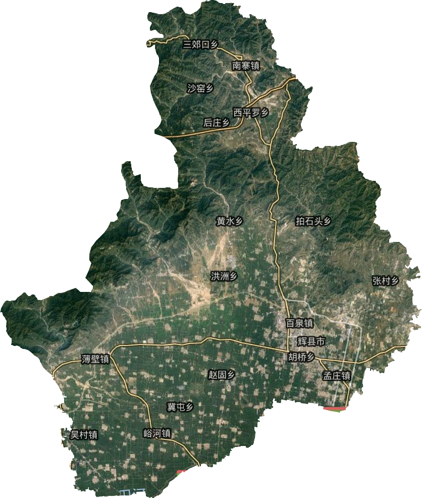 辉县市卫星图