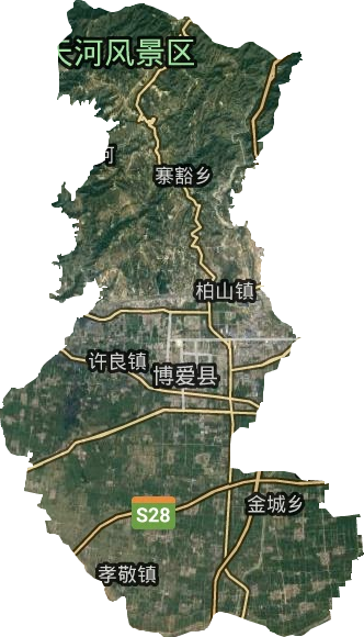 博爱县卫星图