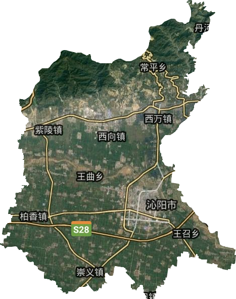沁阳市卫星图高清版大图