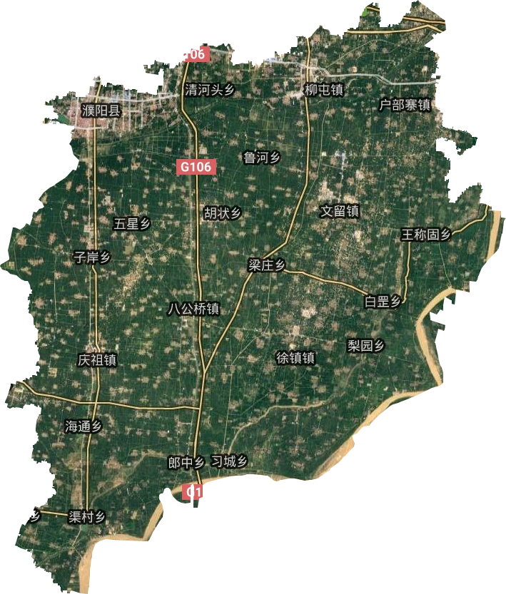 濮阳县卫星图