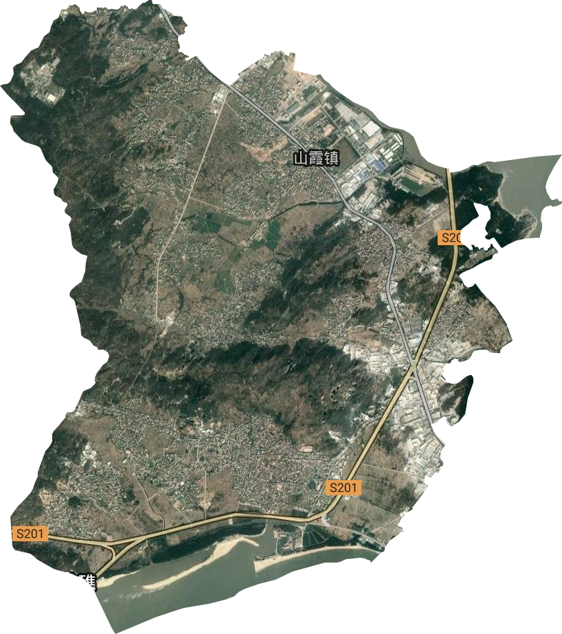 山霞镇卫星图