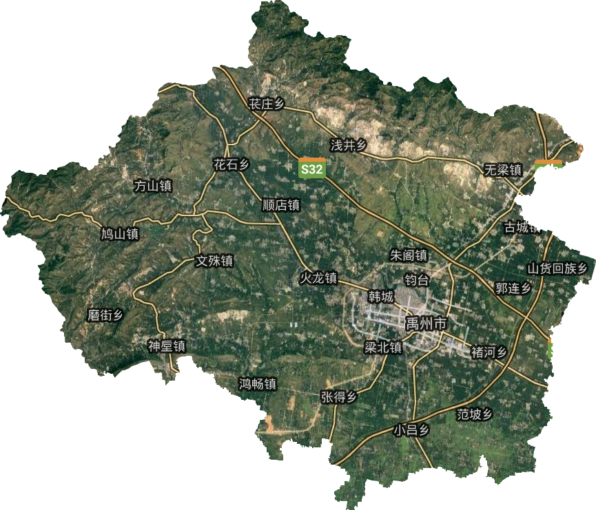 禹州市卫星图