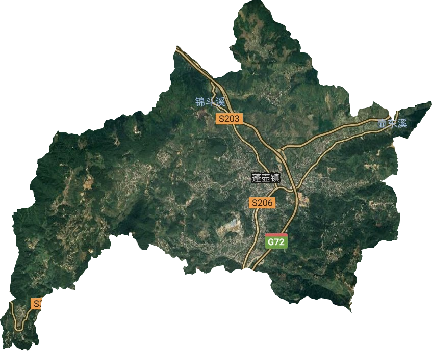 蓬壶镇卫星图