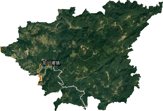 龙门滩镇卫星图