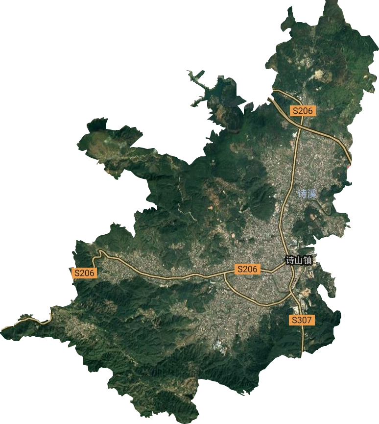 诗山镇卫星图