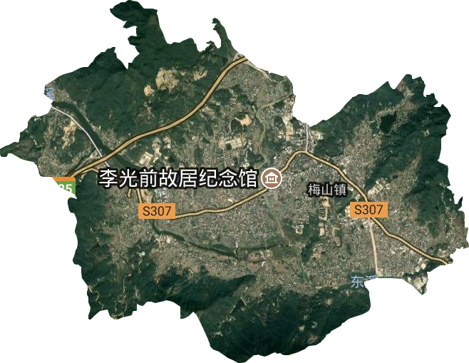 梅山镇卫星图