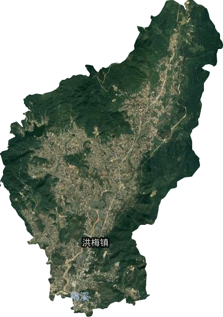 洪梅镇卫星图