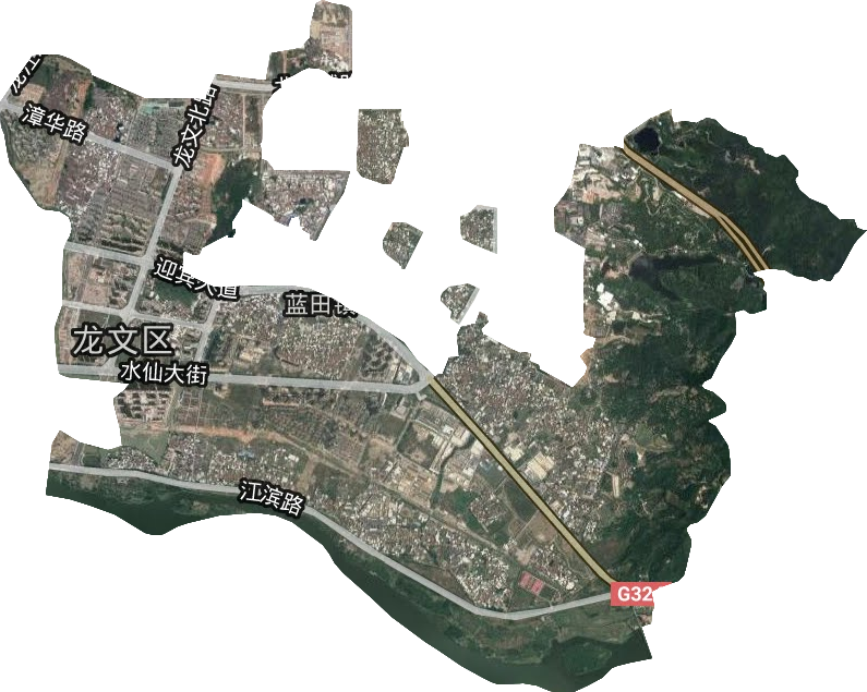 蓝田镇卫星图