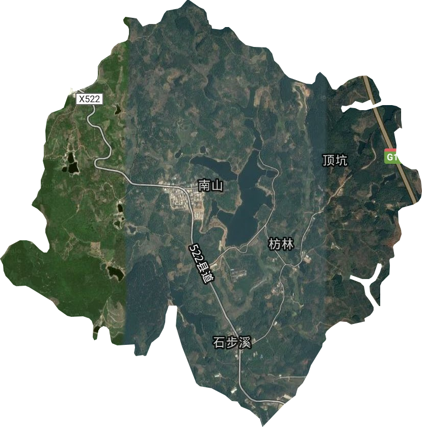 南山华侨茶果场卫星图