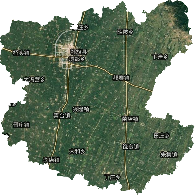 社旗县卫星图