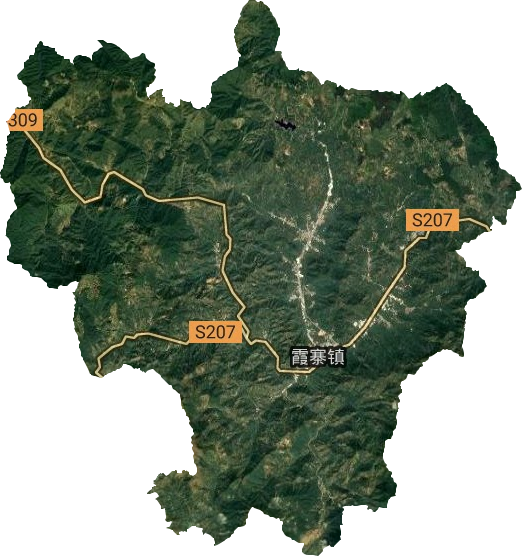 霞寨镇卫星图