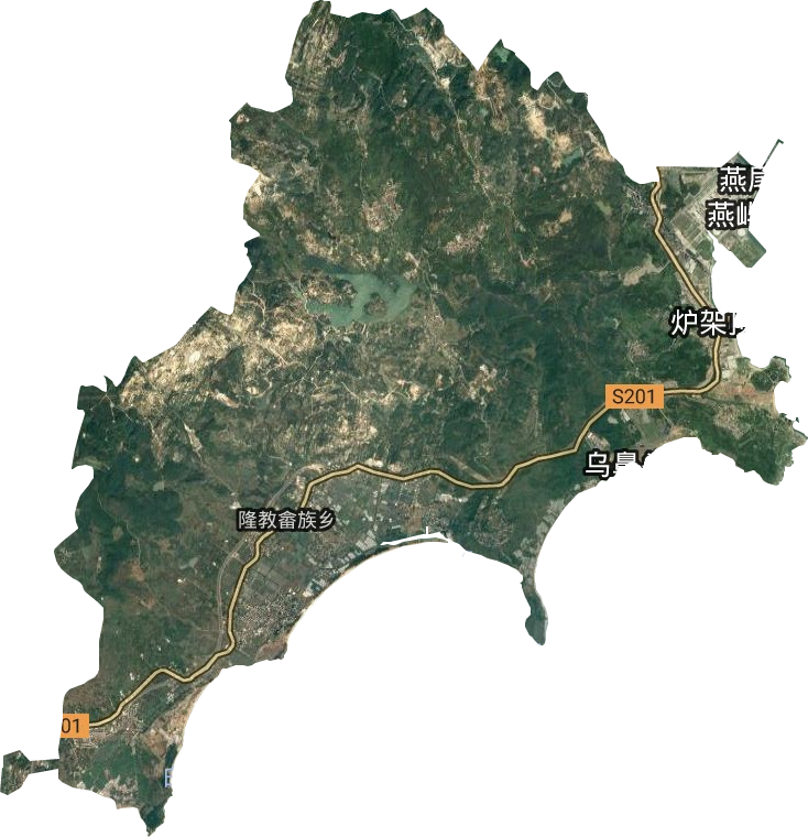 隆教畲族乡卫星图