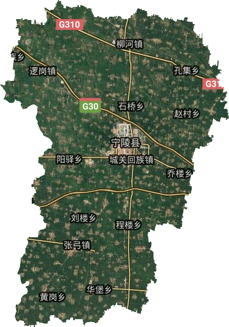 宁陵县卫星图