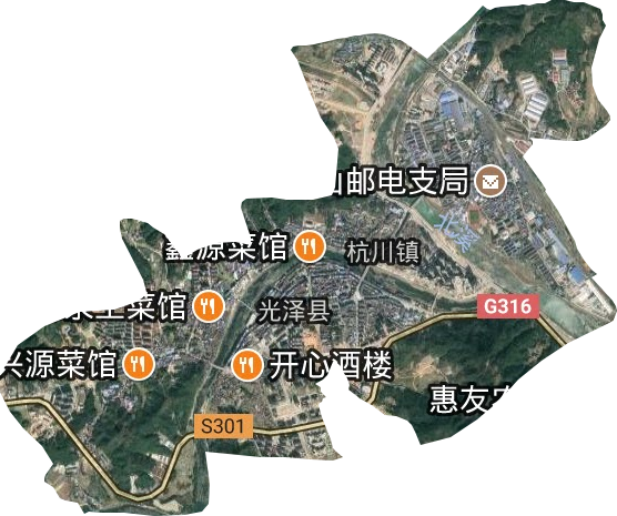 杭川镇卫星图
