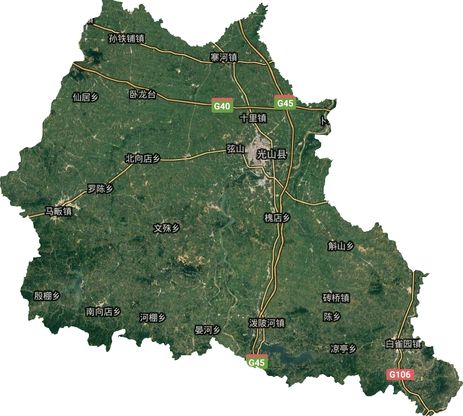 光山县卫星图