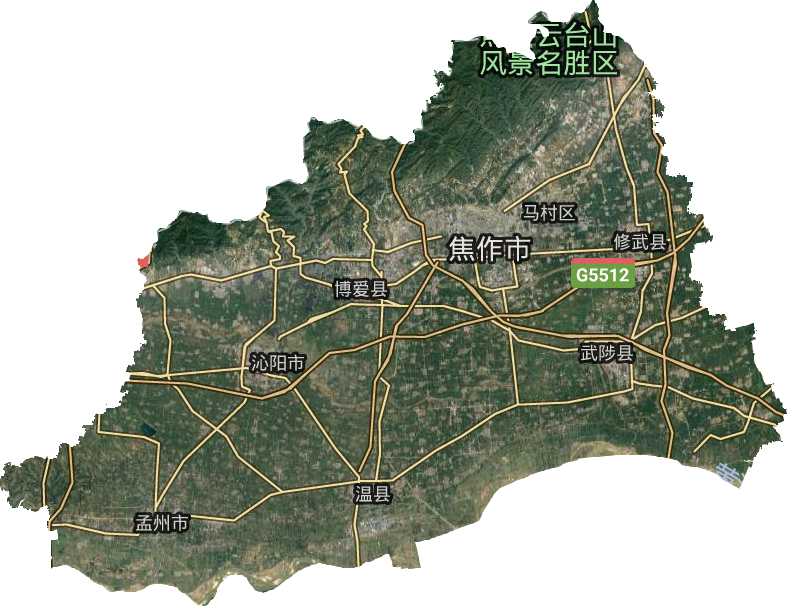 焦作市卫星图