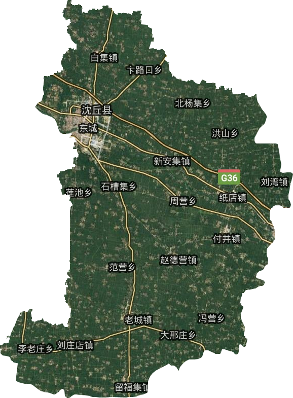 沈丘县卫星图