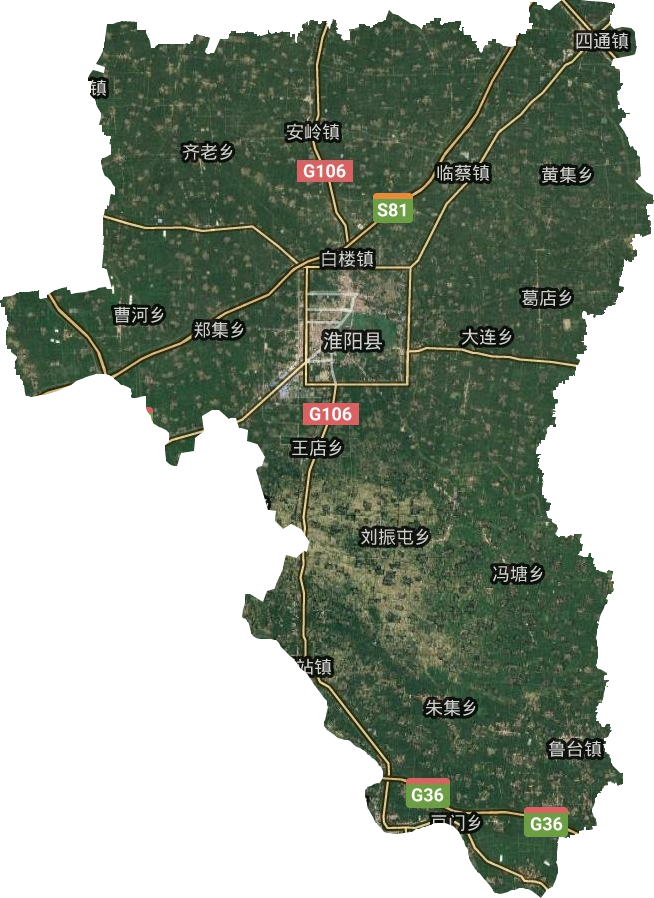 淮阳县卫星图