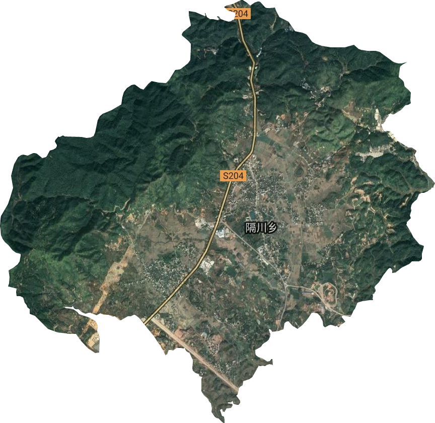 隔川乡卫星图