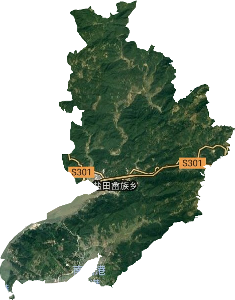 盐田畲族乡卫星图