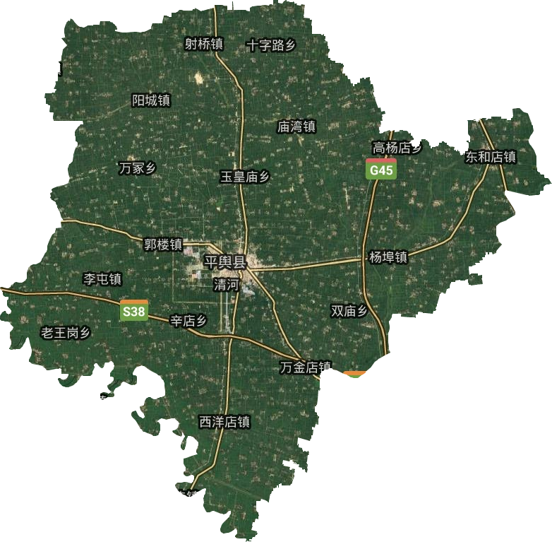 平舆县卫星图