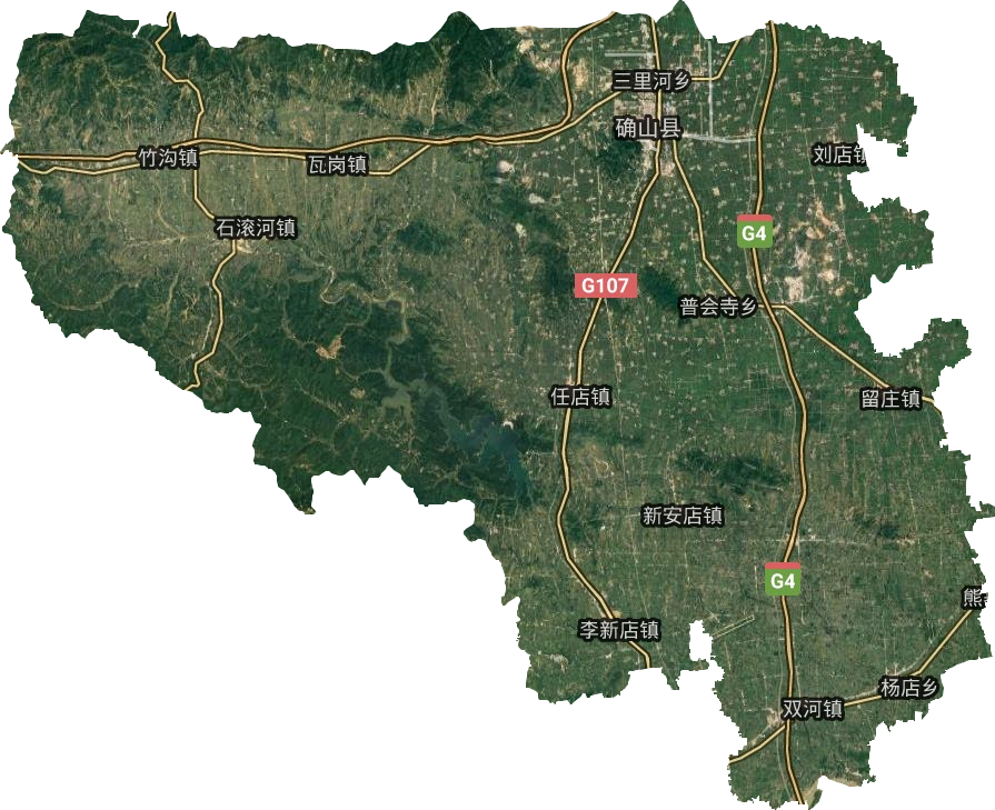 确山县卫星图