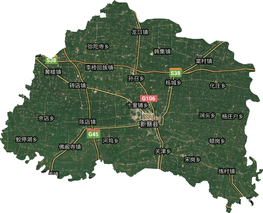 新蔡县卫星图