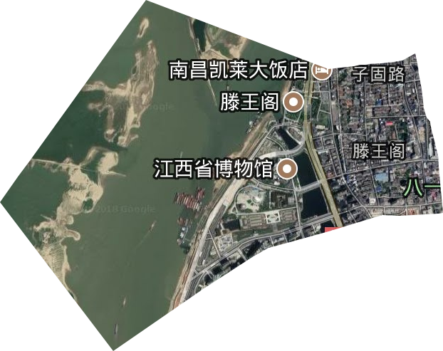 滕王阁街道卫星图