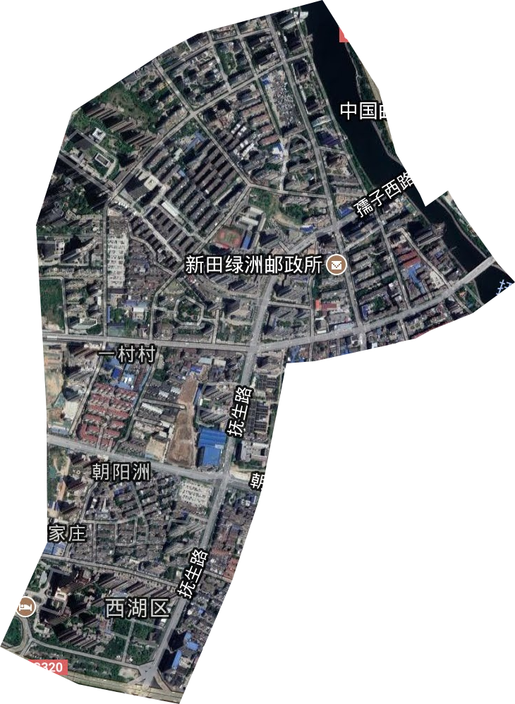 朝阳洲街道卫星图