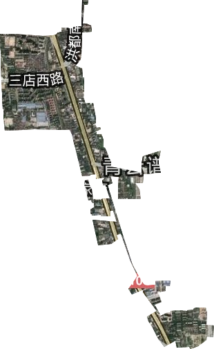 三家店街道卫星图