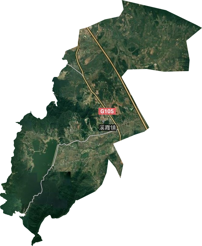 溪霞镇卫星图