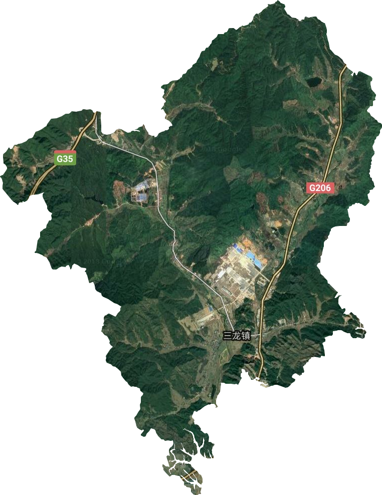 三龙镇卫星图