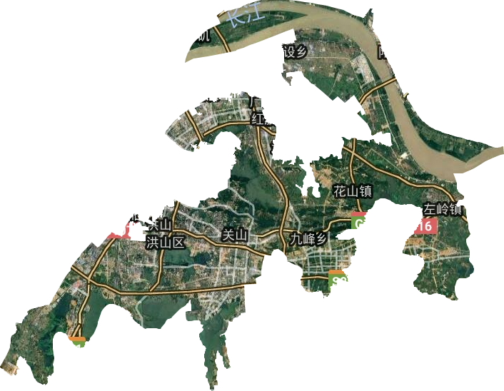 洪山区卫星图
