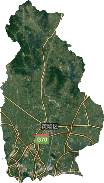 黄陂区卫星图