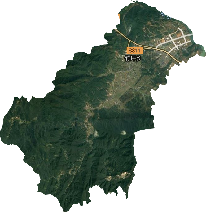 竹坪乡卫星图