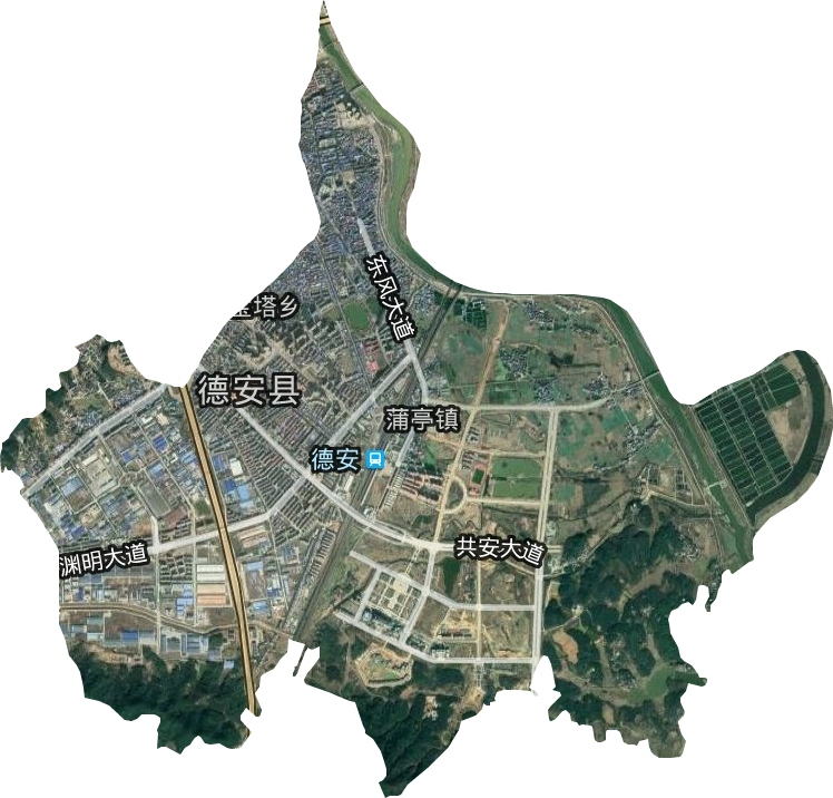 蒲亭镇卫星图