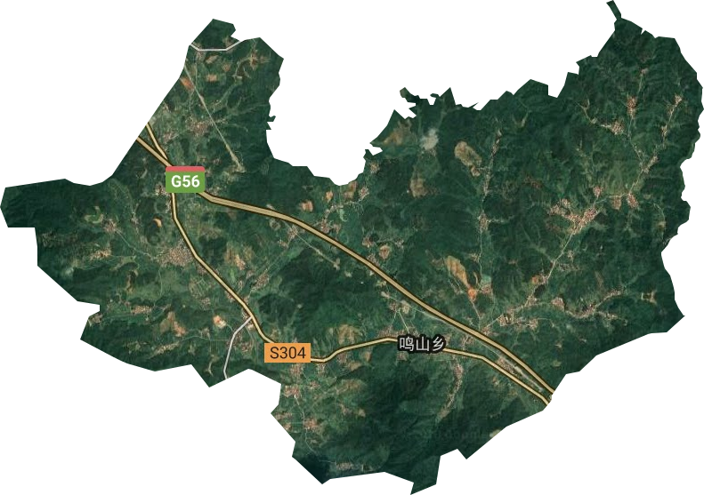 鸣山乡卫星图