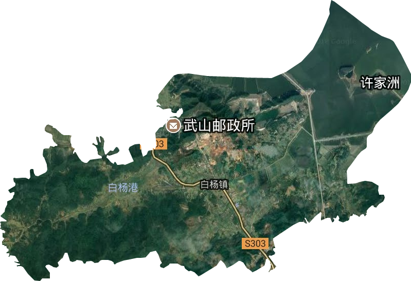 白杨镇卫星图